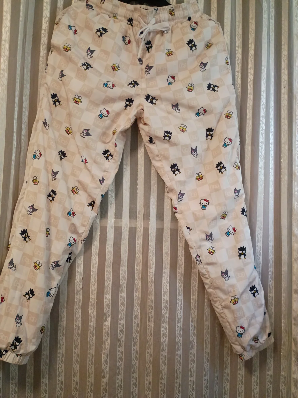Hello Kitty Kids Beige Character Print Pajama Pants